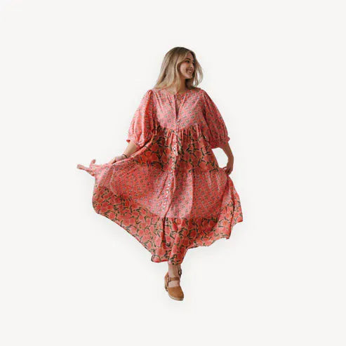 Lilah Maxi Dress - Kamala Pink | prettycleanshop