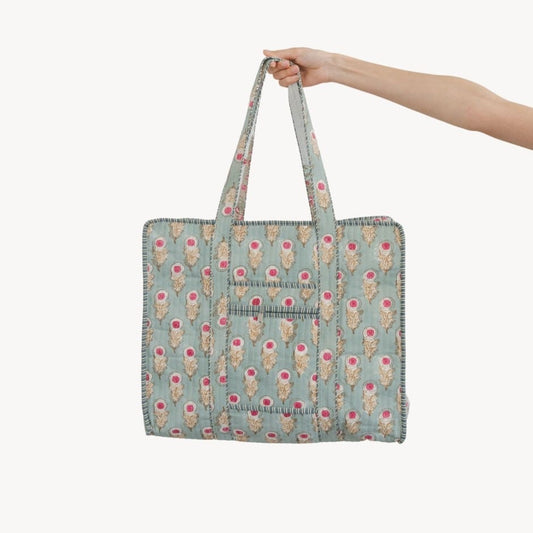Block Print Tote | prettycleanshop.myshopify.com
