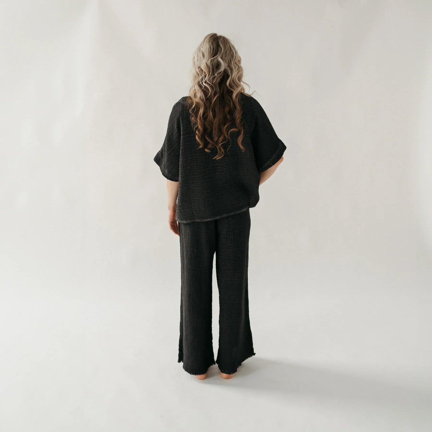 Crinkle V Neck Top - One Size | prettycleanshop