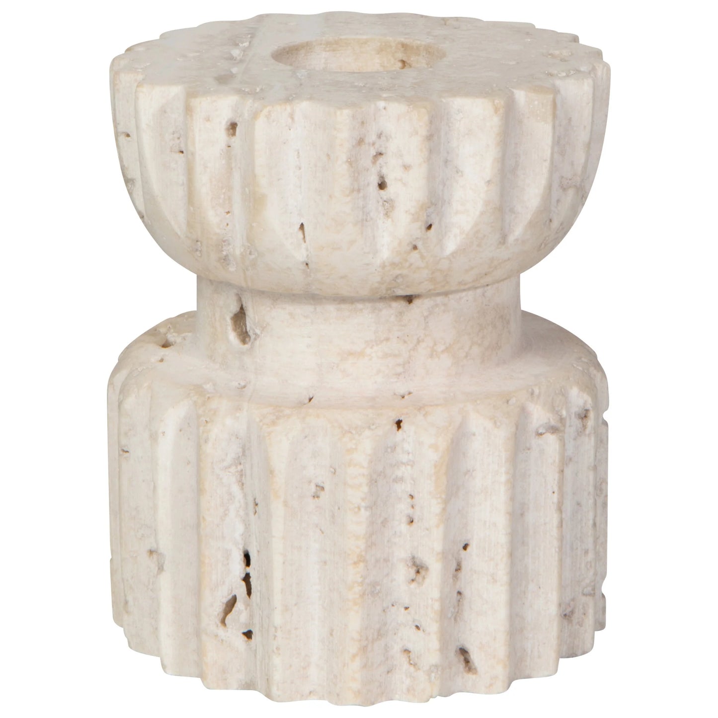 Iona Travertine Candle Holders