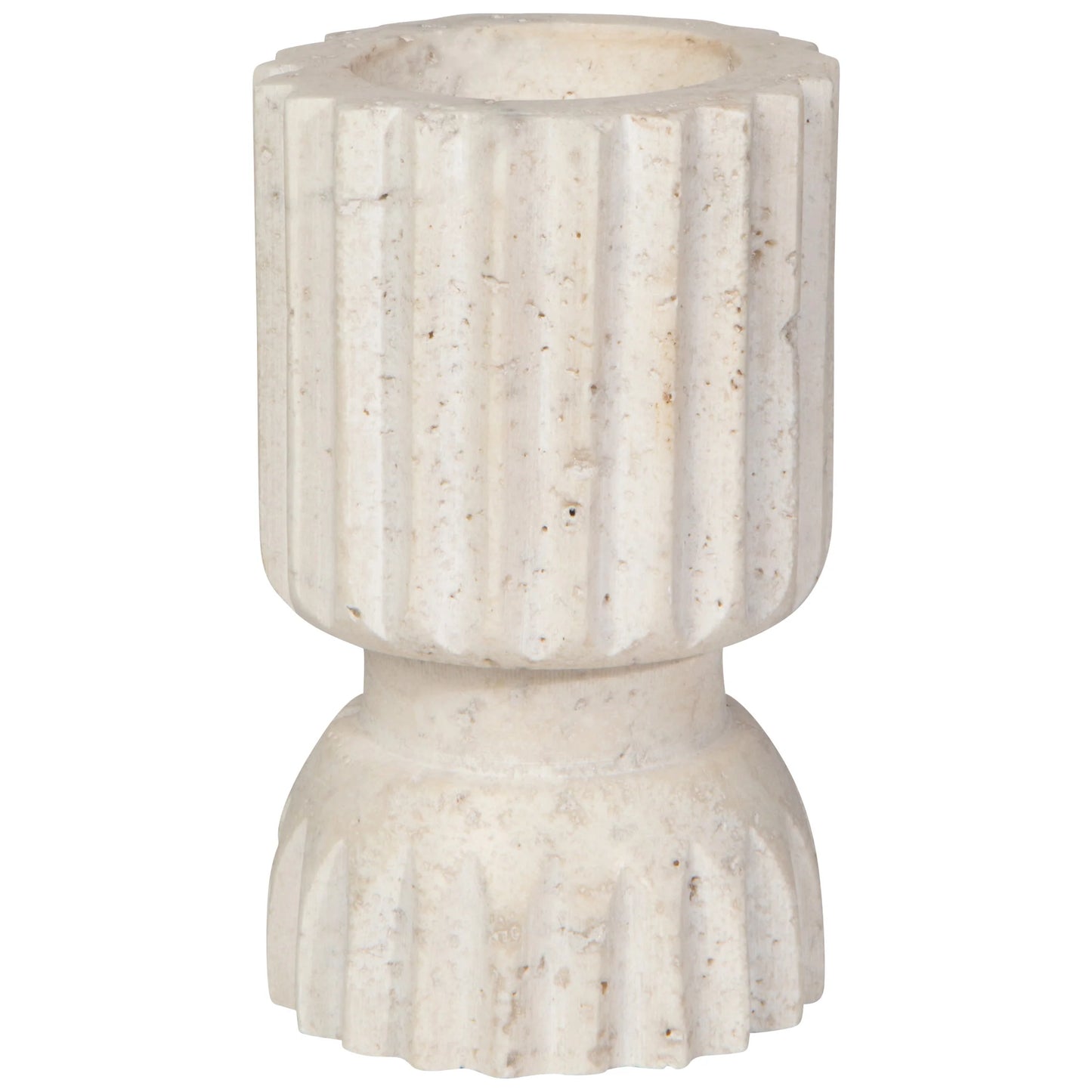 Iona Travertine Candle Holders