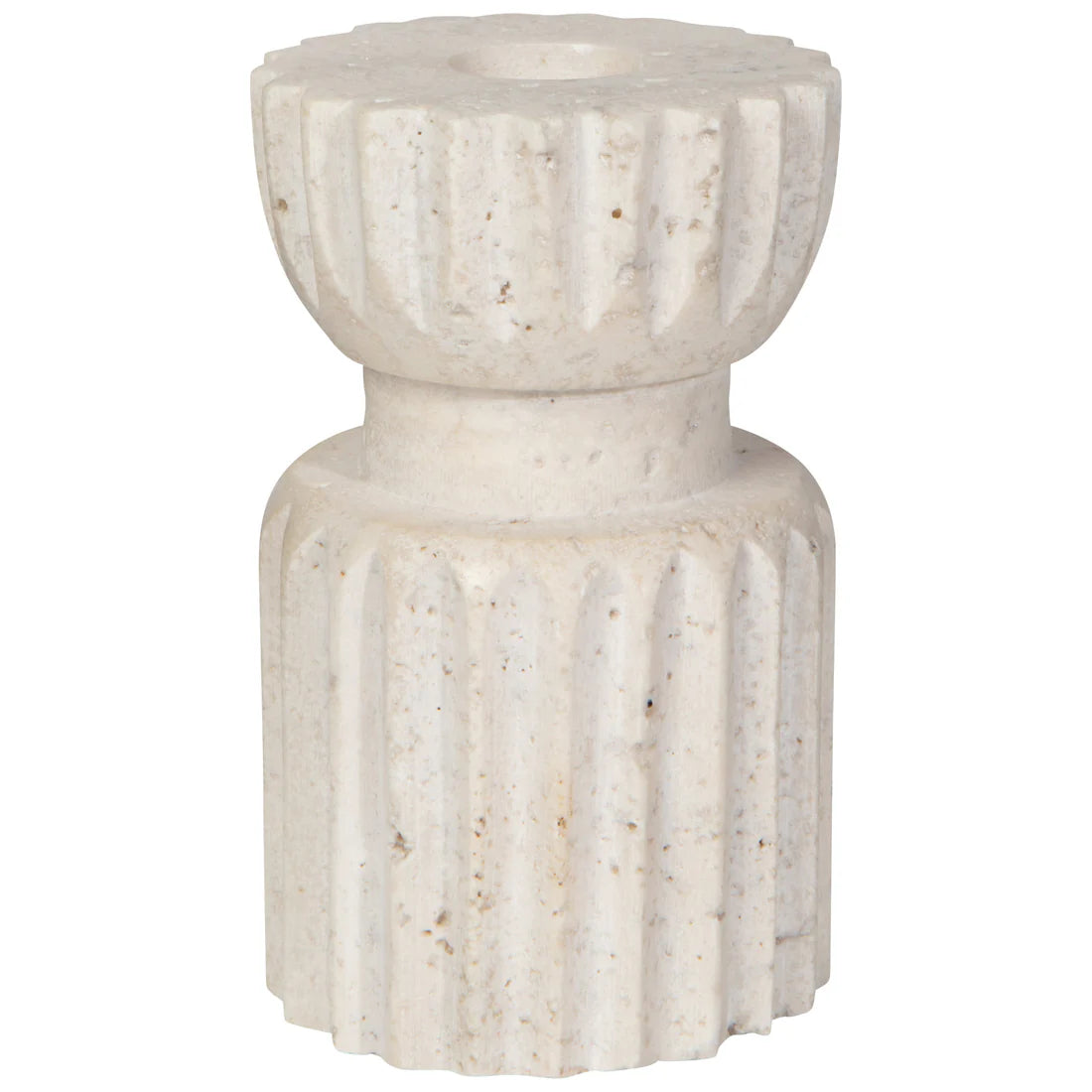 Iona Travertine Candle Holders
