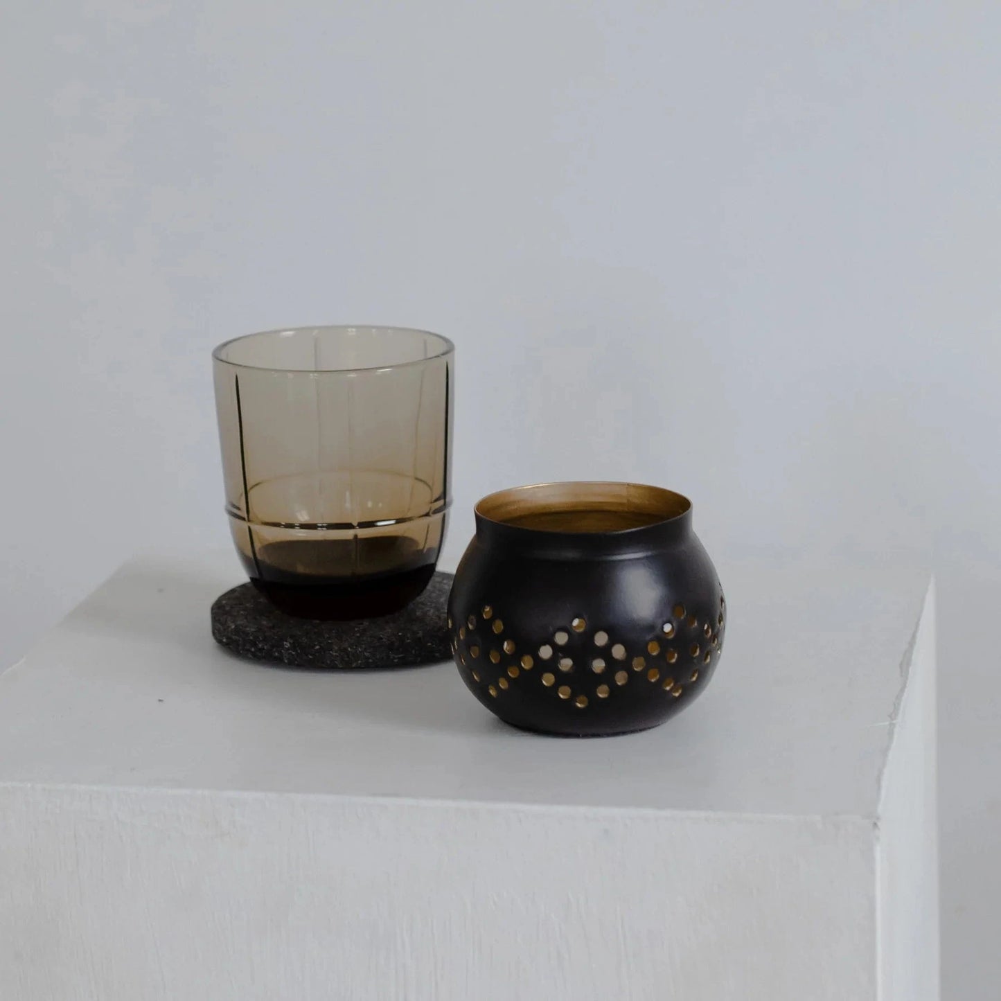 Iron Solstice Votive Holder - Black | prettycleanshop