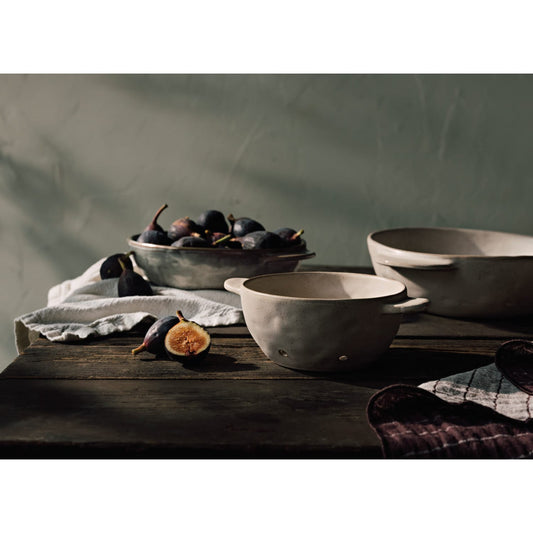 Ivory Stoneware Fruit Bowl