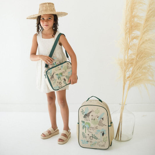 Kids Linen Backpack Safari Friends by SoYoung