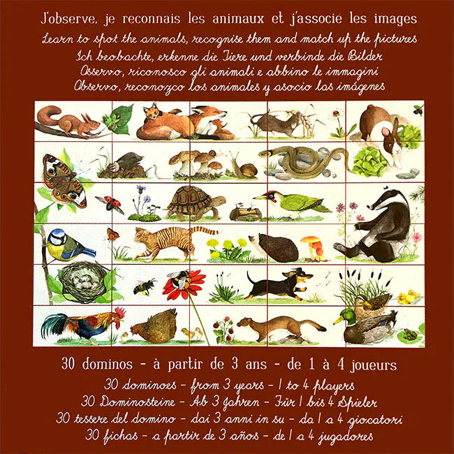 Le Jardinier Animals Domino Puzzle | prettycleanshop.myshopify.com