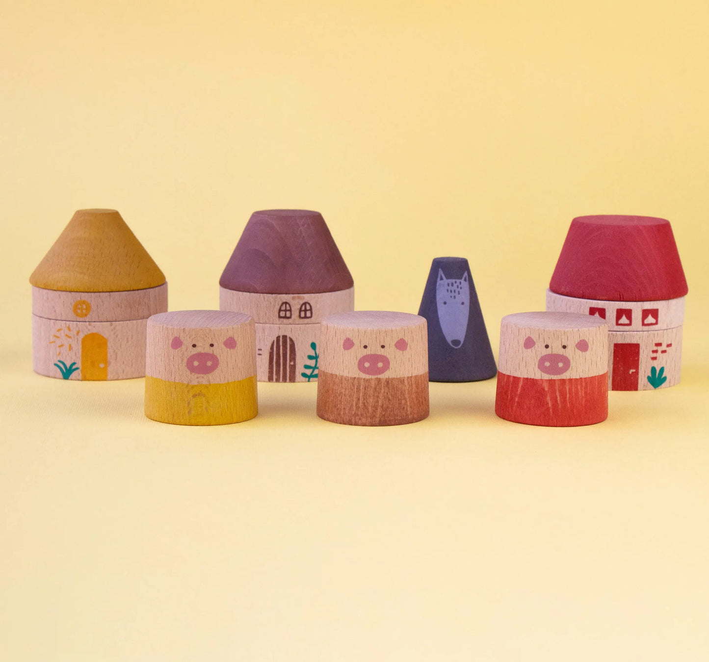 My Three Little Pigs Wooden Toy | prettycleanshop
