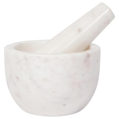 Marble Mortar & Pestle White | prettycleanshop