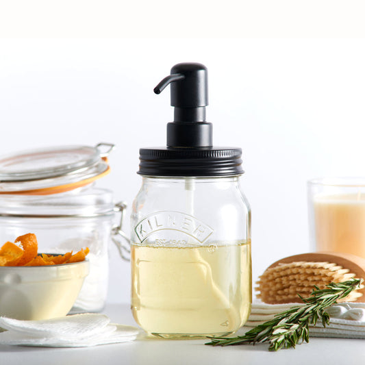 Mason Jar with Pump Dispenser for Liquid Soap or Lotion - 500ml