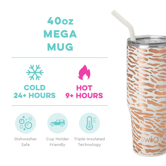 Mega Mug (40oz) - Glamazon Rose - Swig Life