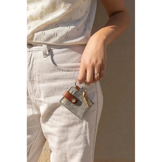 Merino Wool Felt Key Card Case