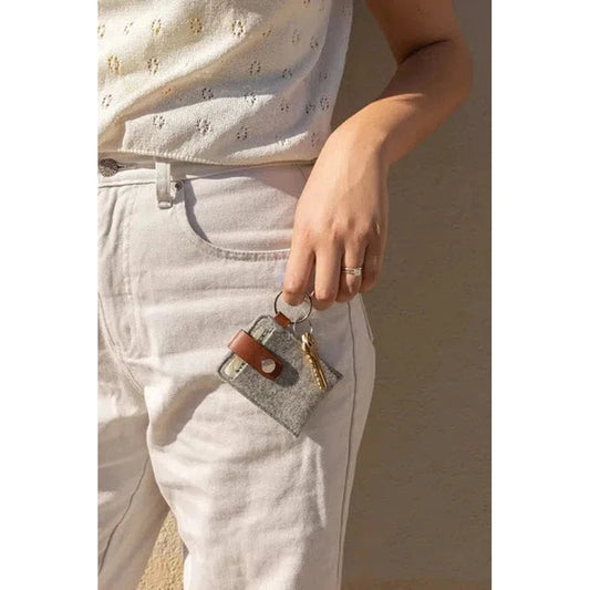 Merino Wool Felt Key Card Case