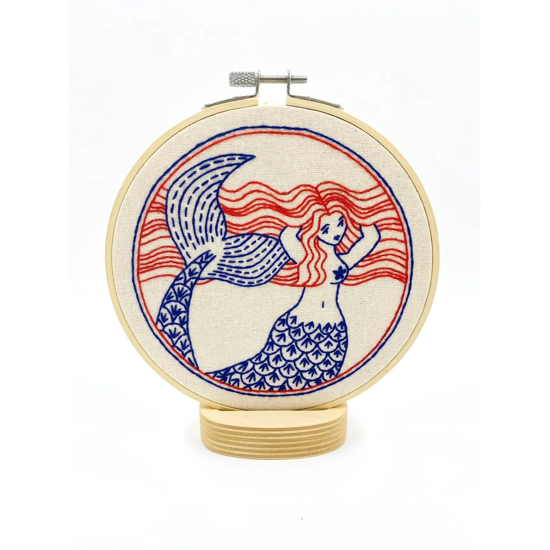 Mermaid Hair Donโt Care - Embroidery Kit by Hook, Line & Tinker