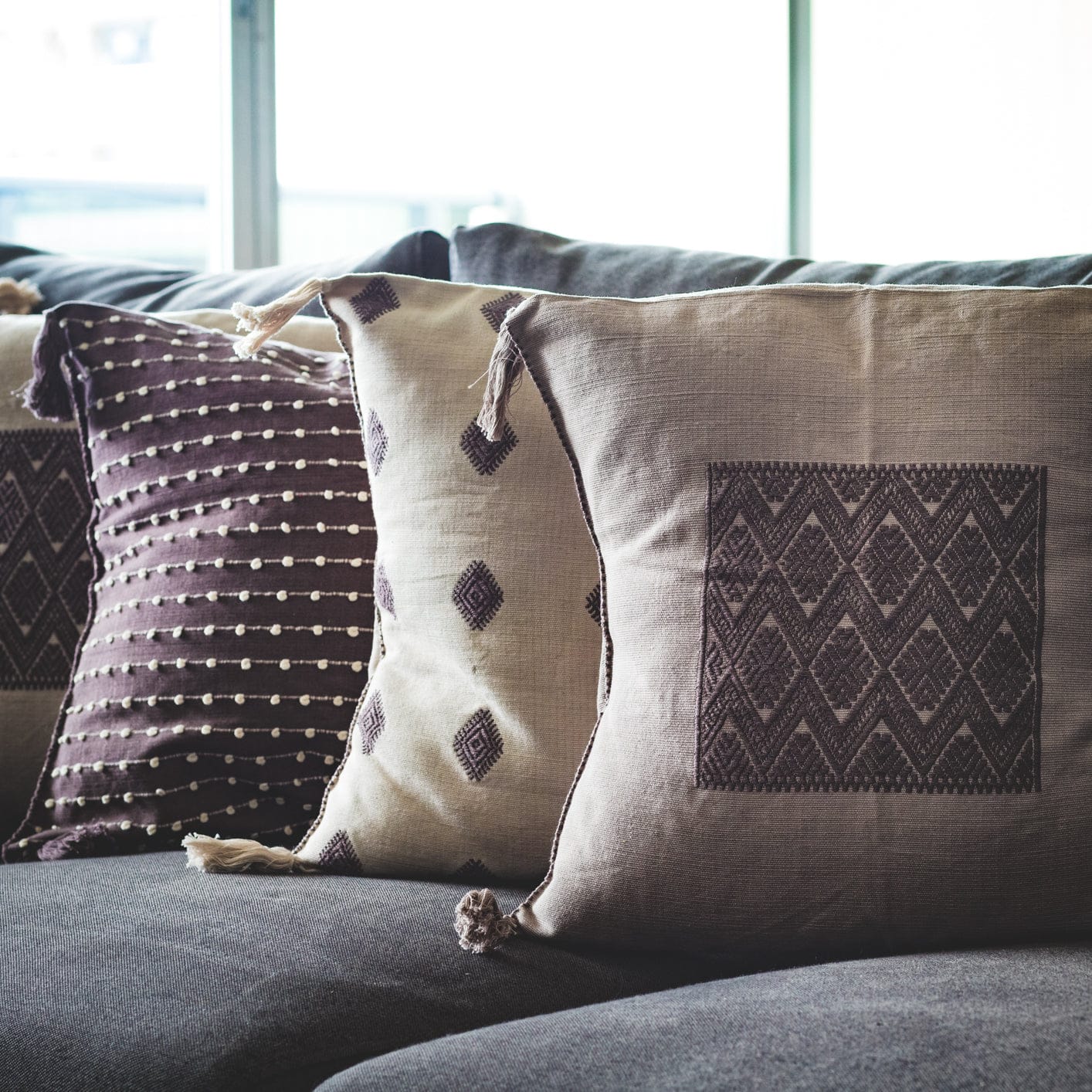 Mexican Cushion Covers - Diamond Embroidered Pillow Cases | prettycleanshop