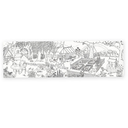 Promenade au jardin (A Walk in the Garden) Giant Colouring Poster by Moulin Roty
