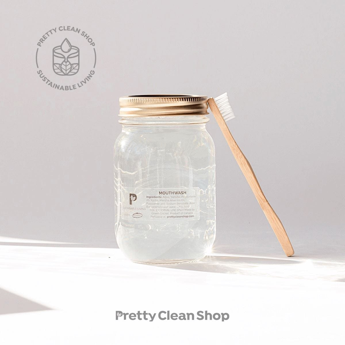 Mouthwash Natural Peppermint Alcohol-Free | prettycleanshop