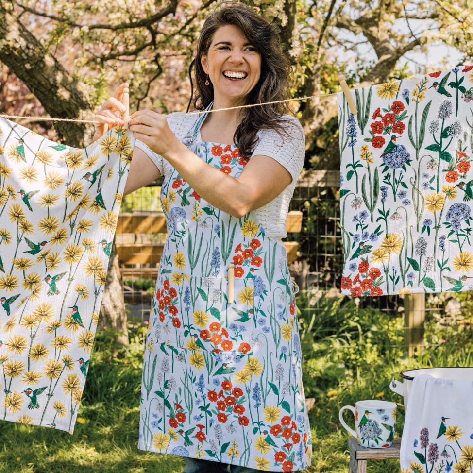 Kitchen Tea Towels Floursack 100% Cotton - Set of 3 Hummingbird | prettycleanshop