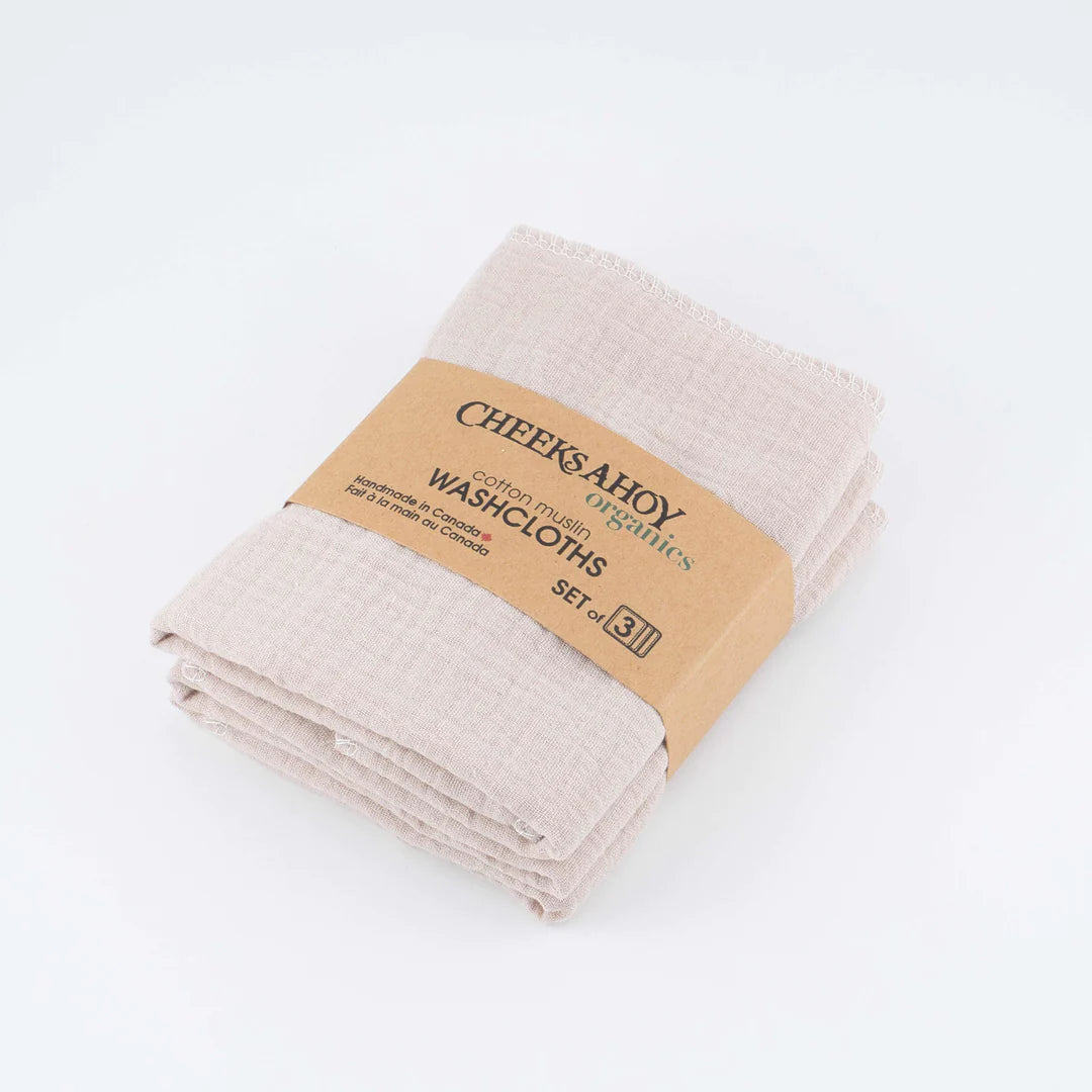 Organic Cotton Muslin Washcloth • Kitchen Cloth • Hankie • Napkin •