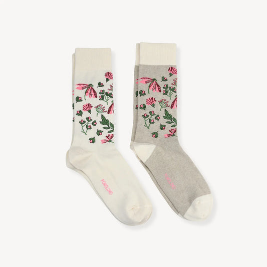 Pima Socks - Wildflower - Pack of 2 | prettycleanshop.myshopify.com