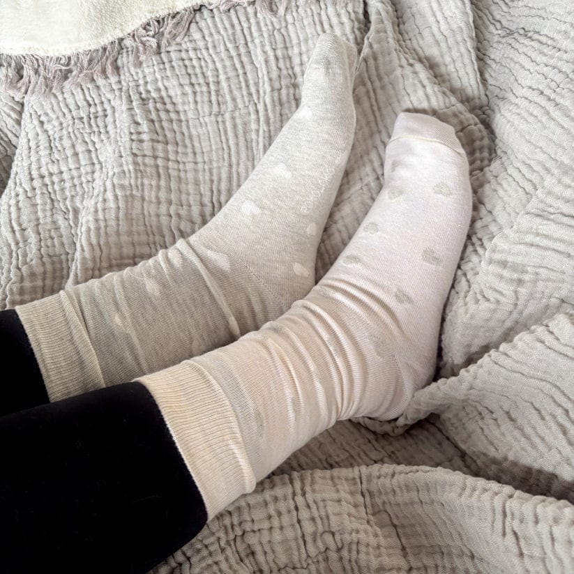 Pima Socks - Have a Heart - Pack of 2 Grey | prettycleanshop