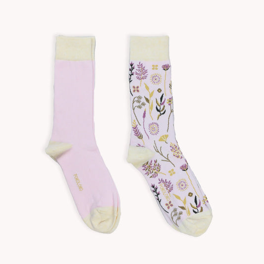 Pima Socks - Botanical & Solid - Pack of 2