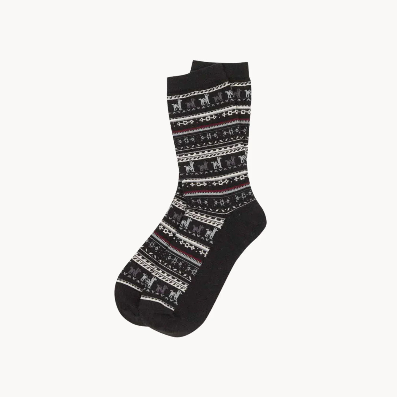 Alpaca Socks - Print - Black