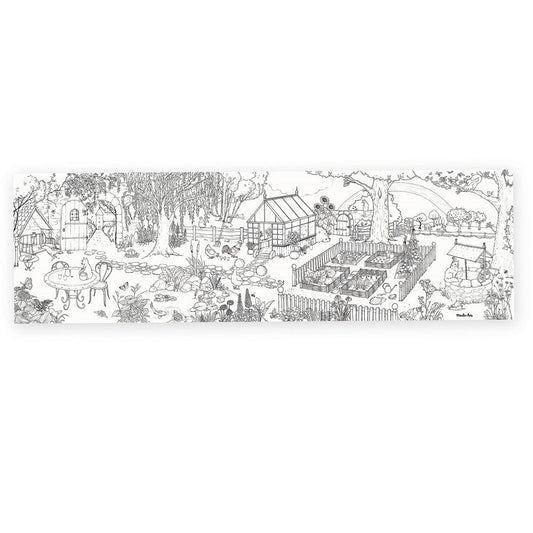 Promenade au jardin (A Walk in the Garden) Giant Colouring Poster by Moulin Roty