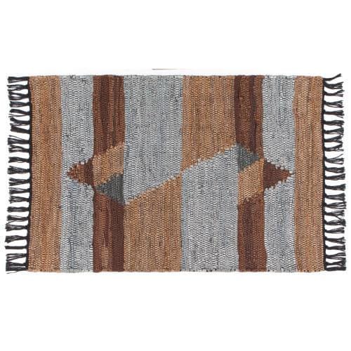 Recycled Leather Chindi Rugs | prettycleanshop