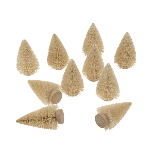 Sisal Bottle Brush Trees S/10 | prettycleanshop.myshopify.com