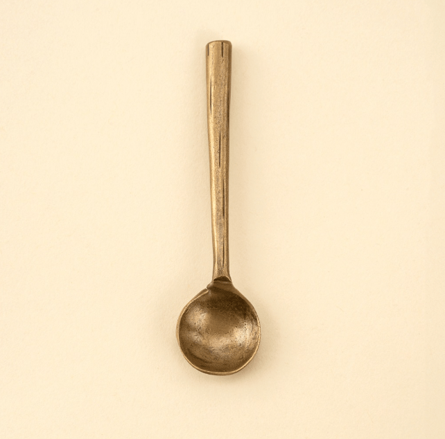 Aged Brass Salt Spoon | prettycleanshop