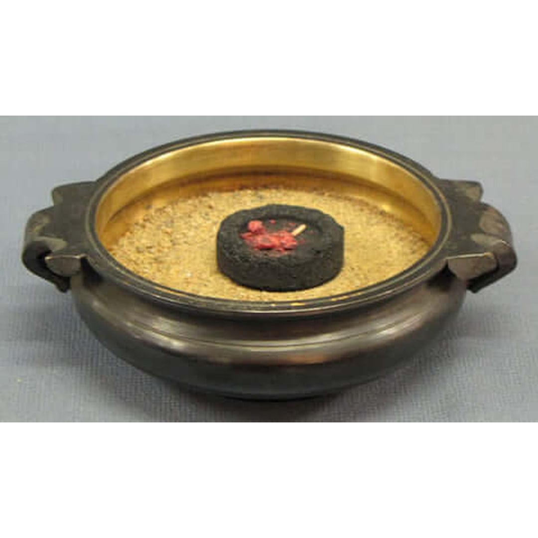 Small Antiqued Brass Incense Bowl | prettycleanshop