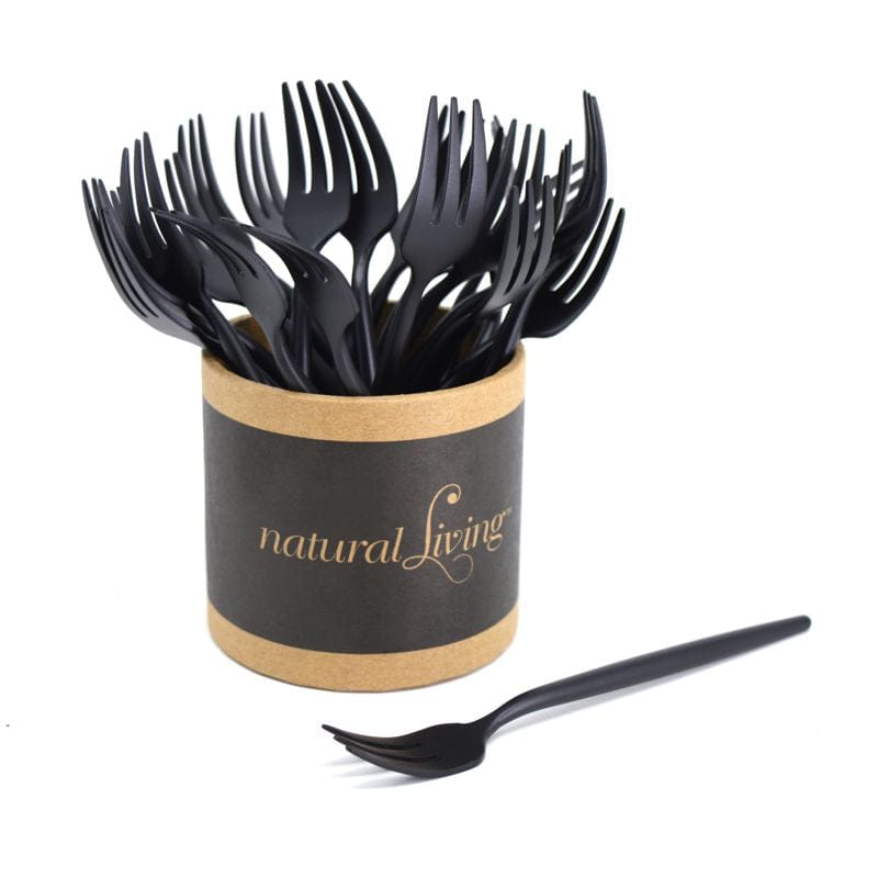 Small Metal Fork - Matte Black | prettycleanshop
