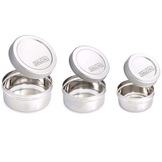 Stainless Steel 3 Nesting Round Snack Trio