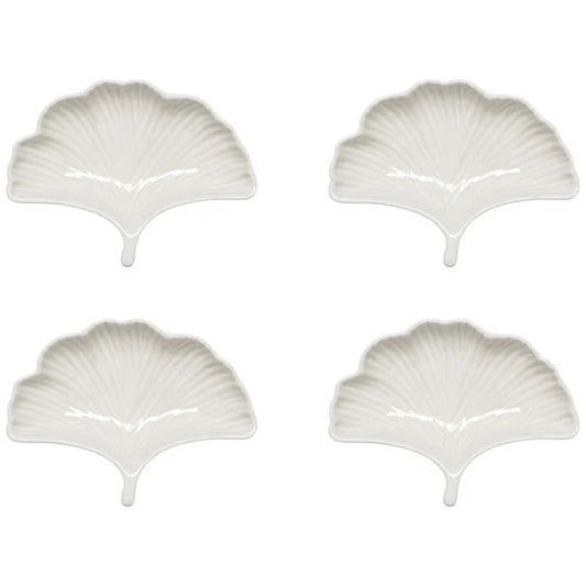 Stoneware Dip Dish - Ginkgo Oyster Set of 4