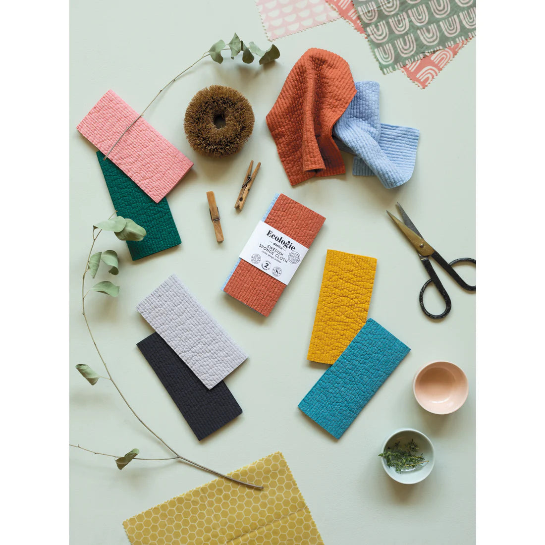 Swedish Sponge Cloths Solid Colours - Set of 2