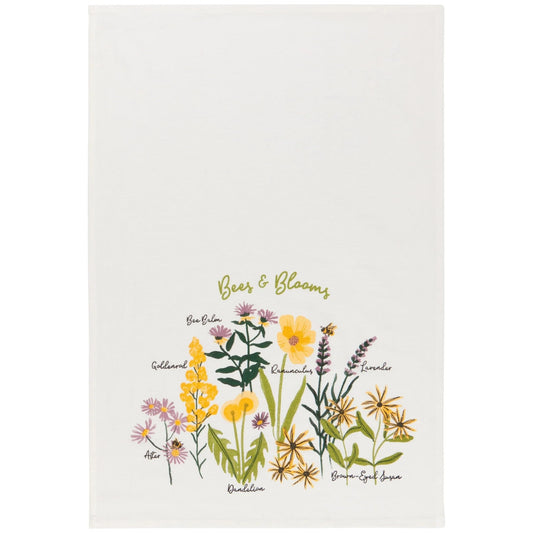 Tea Towels Floursack 100% Cotton - Set of 3 Bees & Blooms