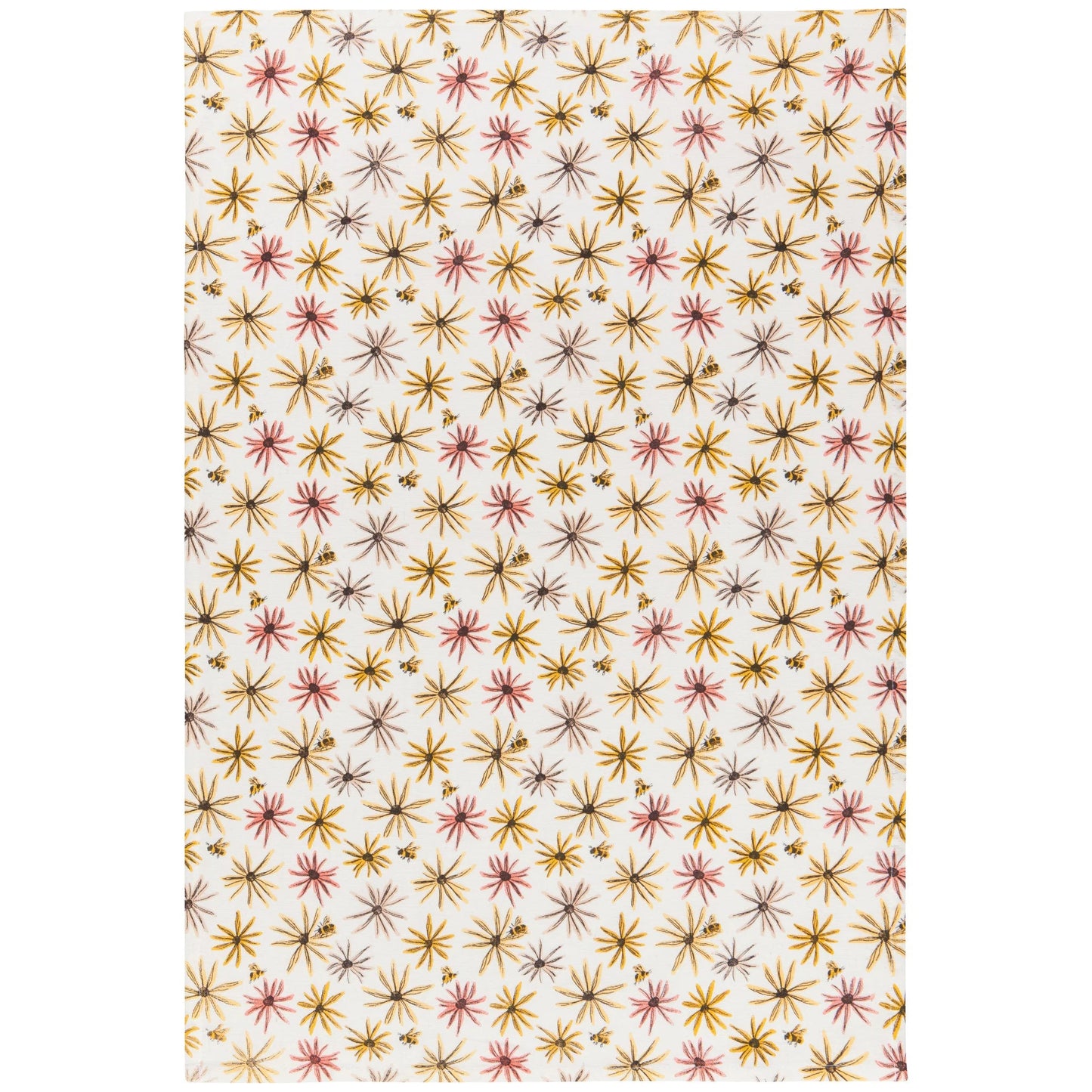 Tea Towels Floursack 100% Cotton - Set of 3 Bees & Blooms