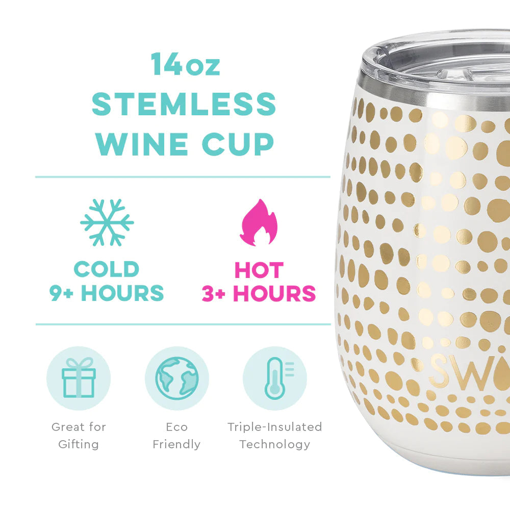 Travel Wine Cup (14oz) - Glamazon Gold - Swig Life