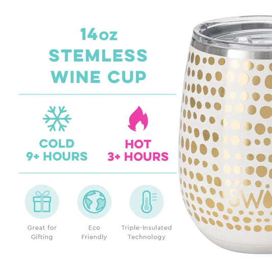 Travel Wine Cup (14oz) - Glamazon Gold - Swig Life