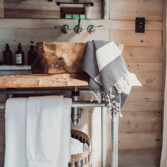 Turkish Cotton Hand Towel - Diamond