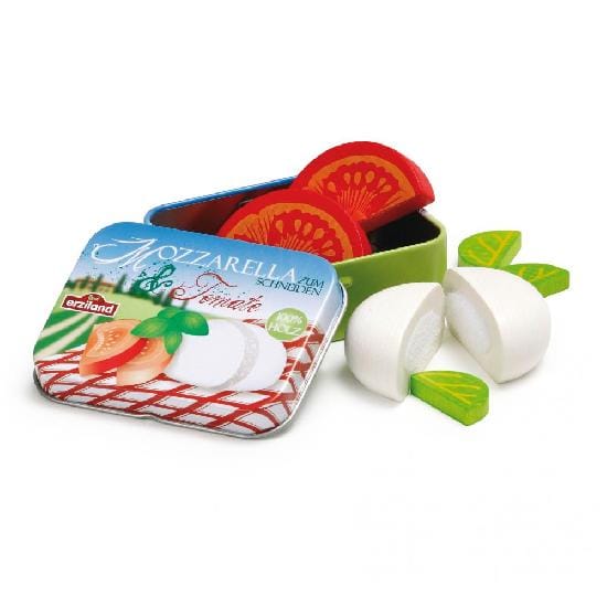 Wooden Tomato Mozarella Salad in a Tin | prettycleanshop