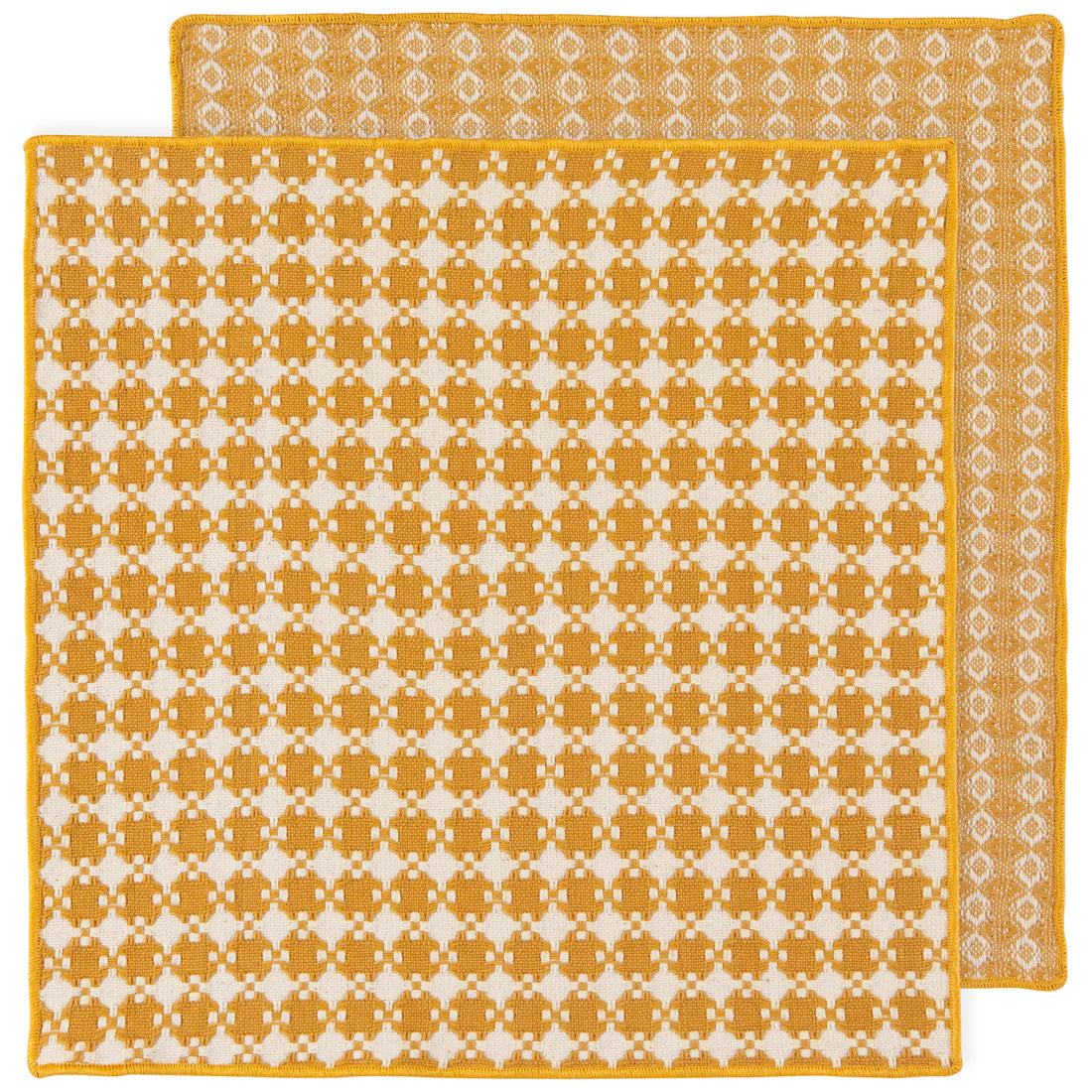 Woven 100% CottonDishcloths Set of 2 - Ochre