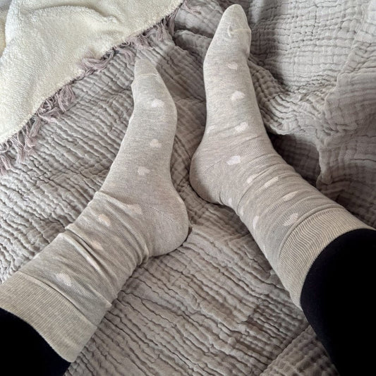 Pima Socks - Have a Heart - Pack of 2 Grey | prettycleanshop.myshopify.com