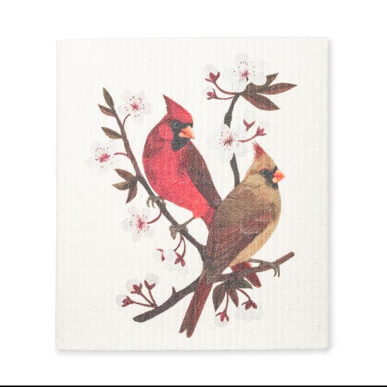 Cardinals & Cherry Blossoms Swedish Sponge
