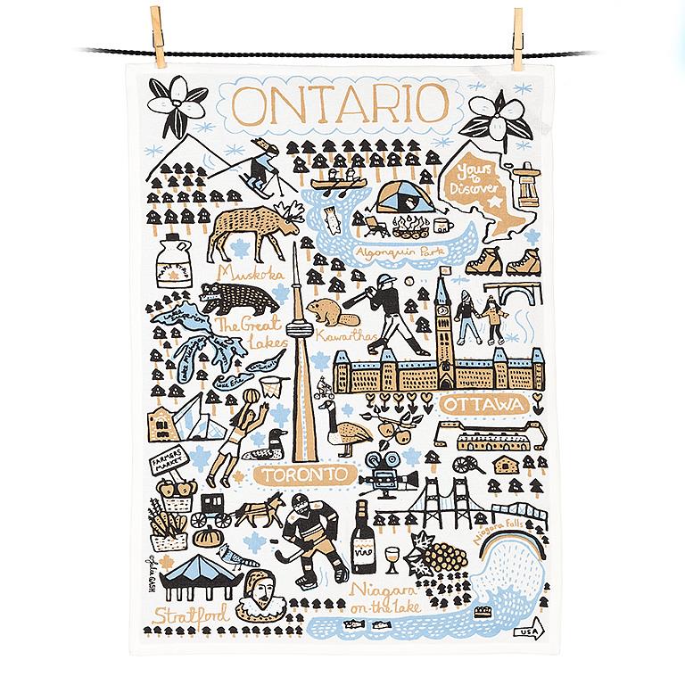 Ontario Landmarks Kitchen Tea Towel