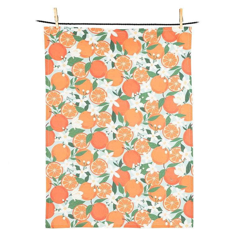 Oranges & Blossoms Kitchen Tea Towel | prettycleanshop