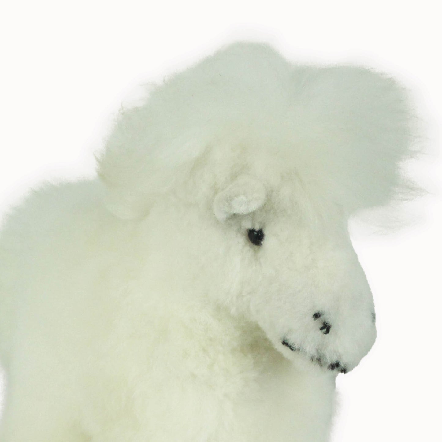 Alpaca Fleece White Horse 8.5"