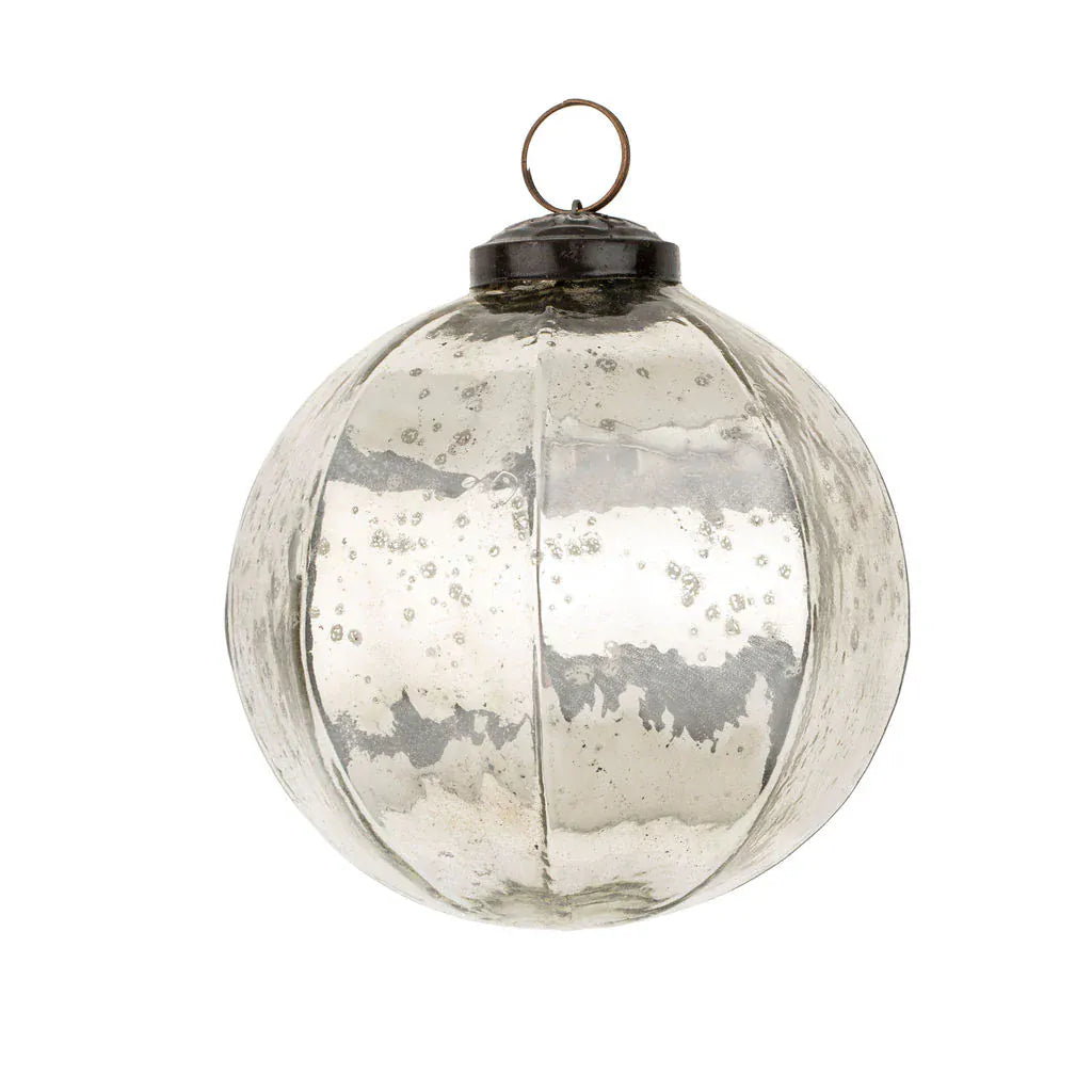 Silverfrost Glass Holiday Ornament, Bands | prettycleanshop