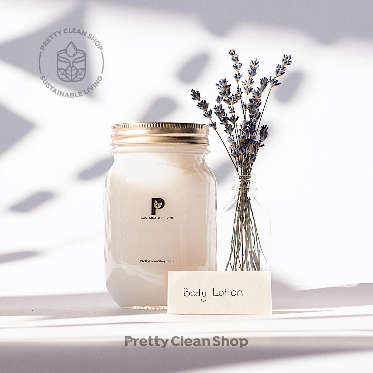 Body Lotion - Lavender Mint - Green Cricket Bath and Body Green Cricket 500ml glass jar (REFILLABLE, includes $1.25 deposit) Prettycleanshop