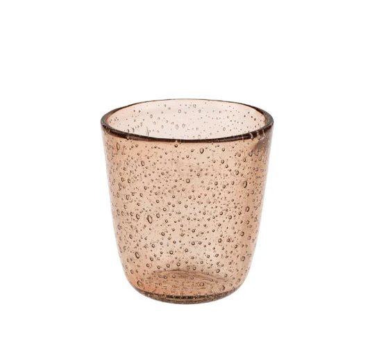 Bubble Glass Votive, Pink